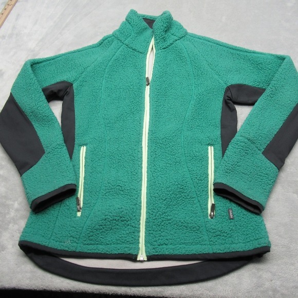 Cabela's Other - Cabelas Jacket Mens Small Green Black Tech Hiking Full Zip Pockets Sherpa Fleece